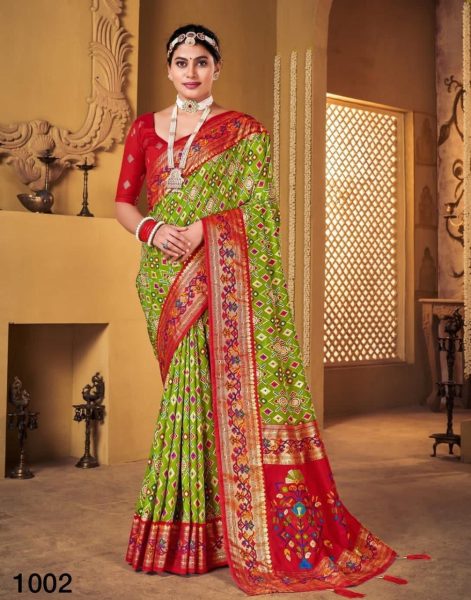 Special Patola Silk Saree With Paithani Border Patola Silk Sarees Wholesale