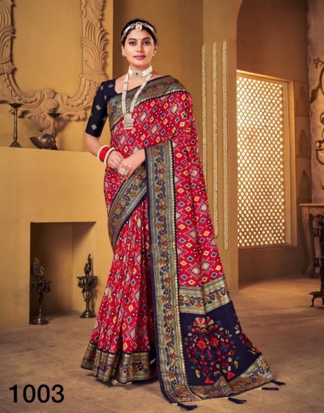 Special Patola Silk Saree With Paithani Border Patola Silk Sarees Wholesale