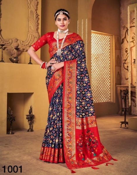 Special Patola Silk Saree With Paithani Border Patola Silk Sarees Wholesale