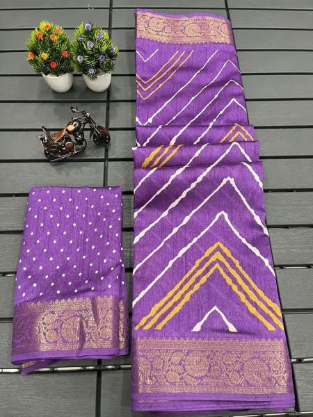 Specially Ajrakh Pallu Tusshar Silk Saree  Silk Sarees Wholesale