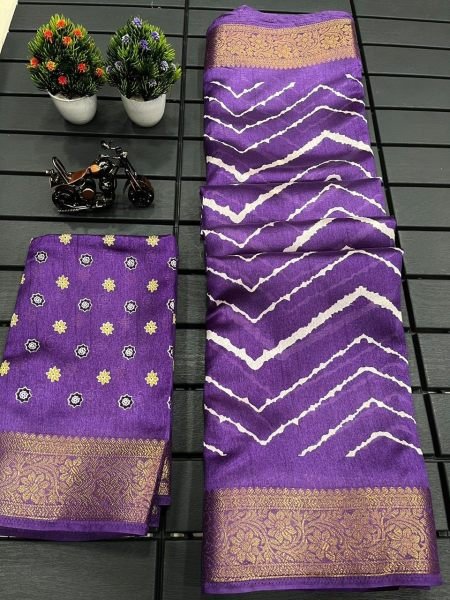Specially Ajrakh Pallu Tusshar Silk Saree  Silk Sarees Wholesale