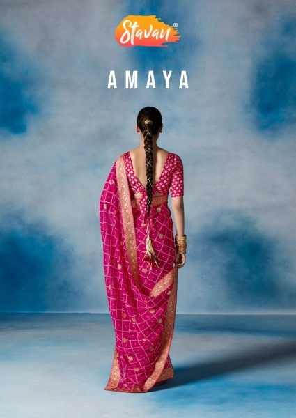 Stavan Amaya Fancy Designer Georgette Saree Collection Single Available  Georgette Sarees Wholesale