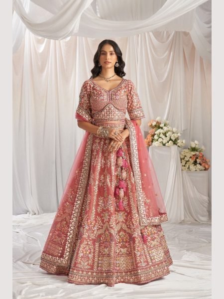 Stuning Outfit Bridal Special Net Lehenga Choli With Embroidered Work  Bridal Lehenga Choli