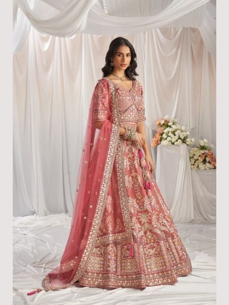 Stuning Outfit Bridal Special Net Lehenga Choli With Embroidered Work  Bridal Lehenga Choli