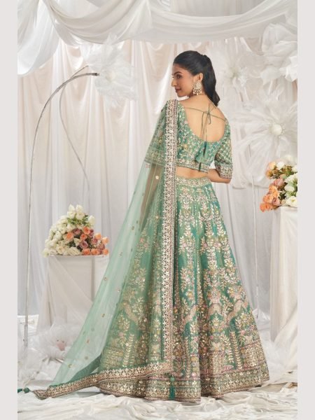 Stuning Outfit Bridal Special Net Lehenga Choli With Embroidered Work  Bridal Lehenga Choli