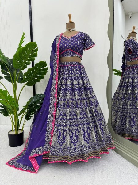 Stunning  Purple Designer Lehenga Choli Set with Thread   Sequence Work Designer Lehenga Choli