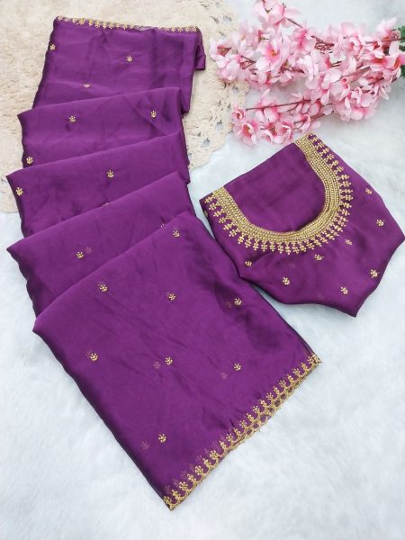 Stunning Rangoli Silk Saree with Zari Embroidery & Aarcowork Border  Silk Sarees Wholesale