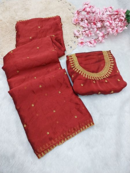 Stunning Rangoli Silk Saree with Zari Embroidery & Aarcowork Border  Silk Sarees Wholesale