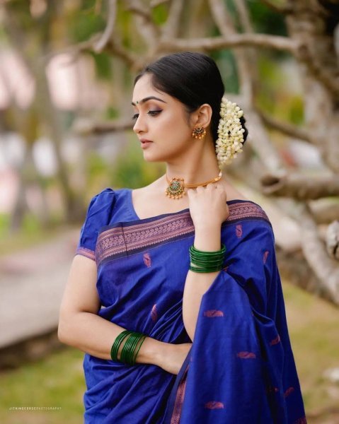  STUNNING ROYAL BLUE COLOUR PURE SEMI SILK SAREE Banarasi Saree Wholesale