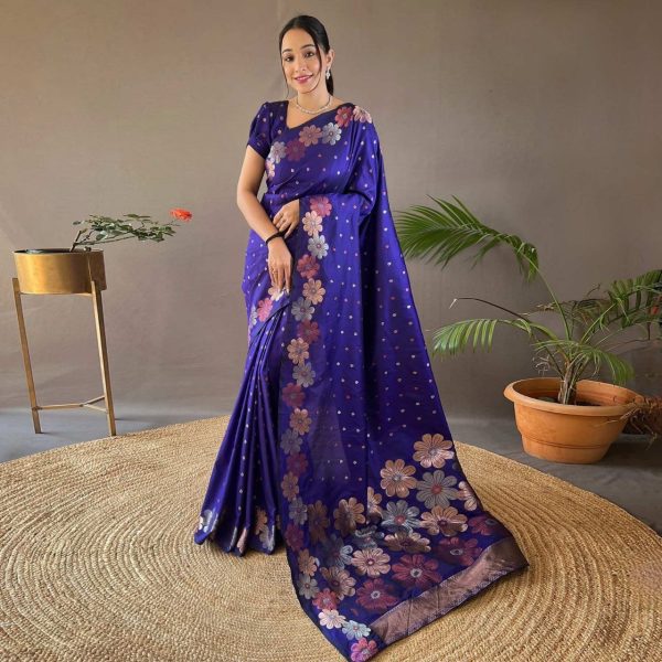 Stunning Soft Lichi Silk Saree with Rich Pallu & Jacquard Blouse South Indian Saree 