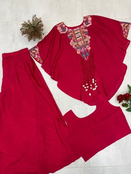 Designer Chinon Palazzo Dress Indo Western Style  Ready To Wear Collection