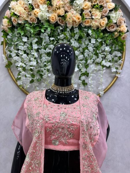 Stylish Chion Sequence Work Lehenga Choli And Shrug  Designer Lehenga Choli
