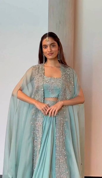 Stylish Chion Sequence Work Lehenga Choli And Shrug  Designer Lehenga Choli