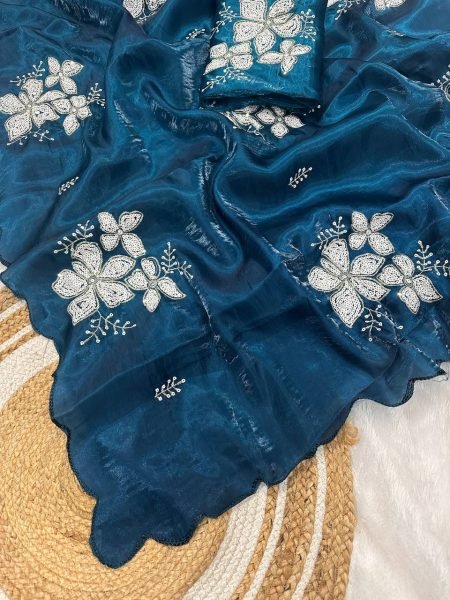 Stylish Jimmy Choo Designer Saree with Heavy Sequin Work   Dual Border Best Price for Clothing Wholesalers JIMMY CHOO SAREE