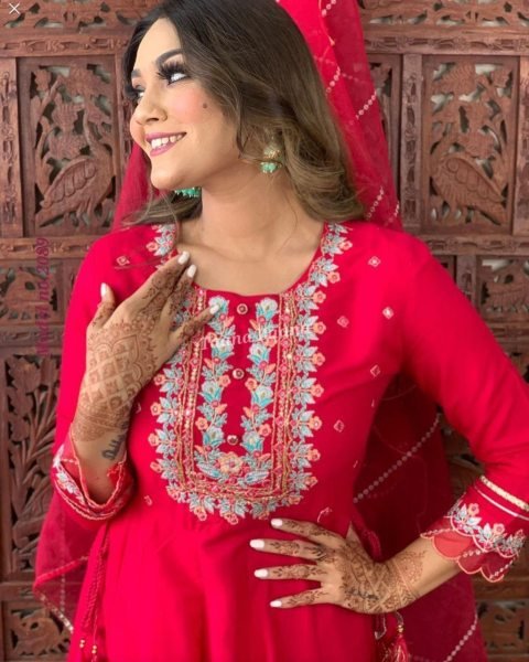 Stylish Rayon Sequence Embroidery Plazzo Set  3 Piece Kurti Set