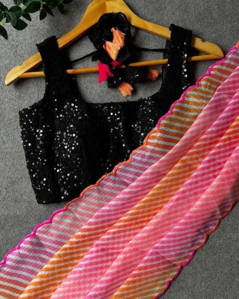 Summer Ready Super Rich Kota Doriya Print Light Weight Leheriya Saree  Ready To Wear Saree 