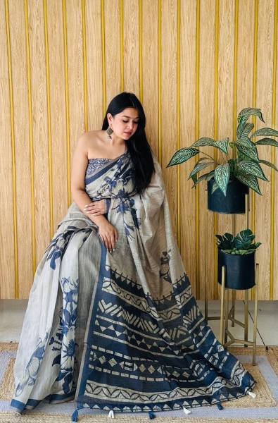 Summer Special Pure Erode Cotton Saree with Unique Digital Prints Printed Cotton Sarees Wholesale