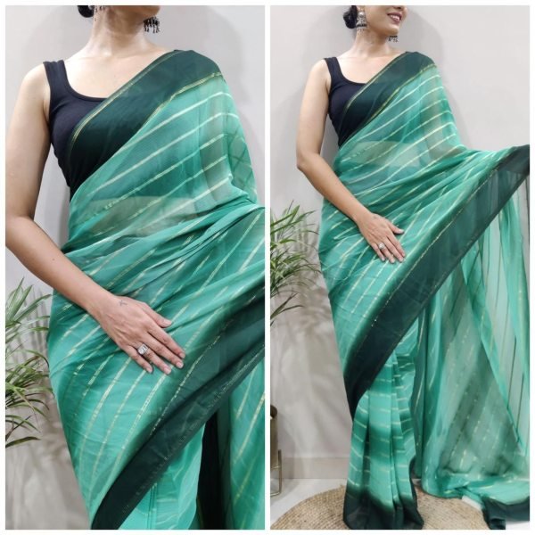 Super New Fancy Darkey Shaded Ready To Wear Saree Ready To Wear Saree 