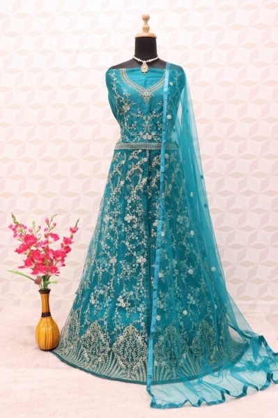 Swagat 5407 Heavy Butterfly Net with Embroidery Codding Work  Long Anarkali Collection  Anarakali Gown Wholesale