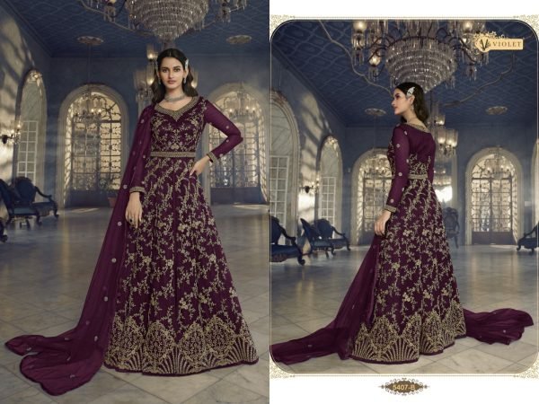 Swagat 5407 Heavy Butterfly Net with Embroidery Codding Work  Long Anarkali Collection  Anarakali Gown Wholesale