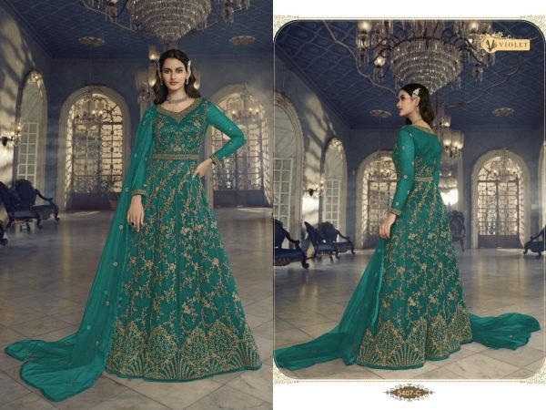 Swagat 5407 Heavy Butterfly Net with Embroidery Codding Work  Long Anarkali Collection  Anarakali Gown Wholesale