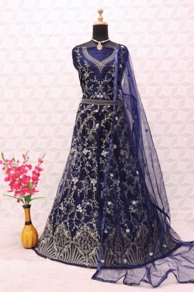 Swagat 5407 Heavy Butterfly Net with Embroidery Codding Work  Long Anarkali Collection  Anarakali Gown Wholesale