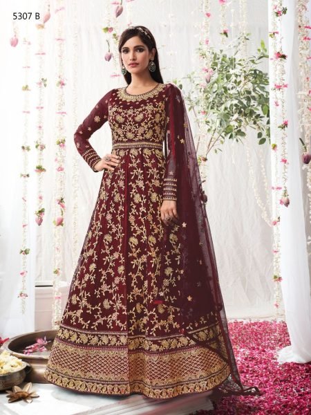   SWAGAT D.No 5307 Heavy Butterfly Net Anarkali collection Anarakali Gown Wholesale
