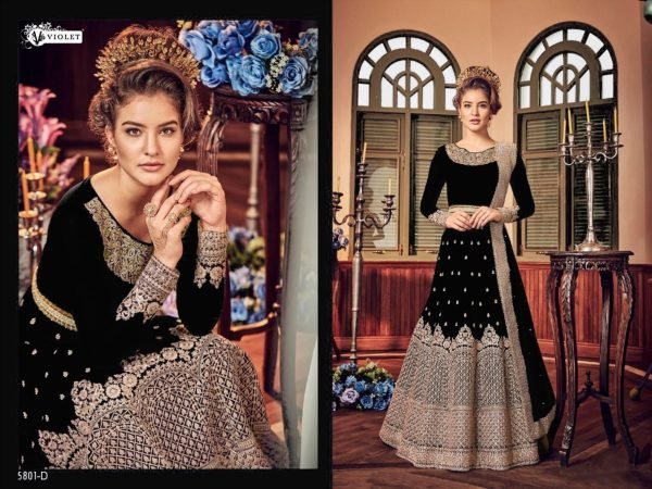 Swagath Women's Wear Heavy Georgette Embroidery Work Anarkali Suit Anarakali Gown Wholesale