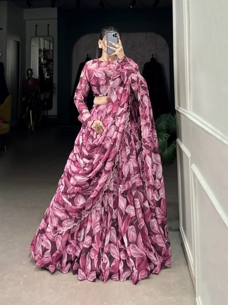 Tabby Silk Wedding Wear Printed Lehenga Choli Designer Lehenga Choli