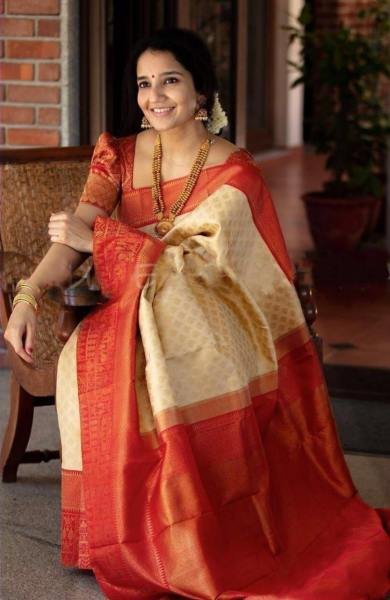Temple Visit Special White Soft Lichi Silk Saree with Jacquard Work At Best Rates  South Indian Saree 