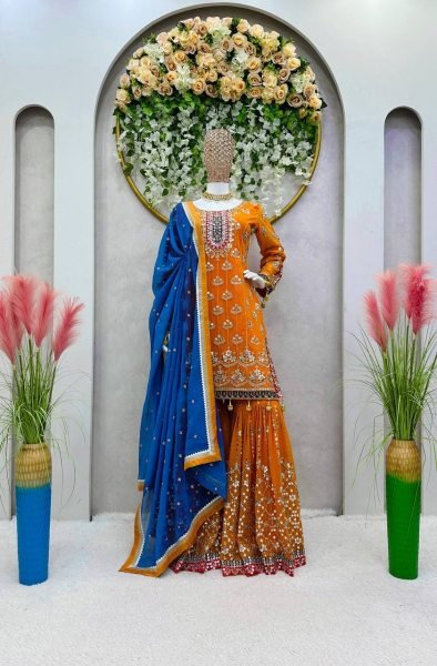 Thread With Sequence Work In Wholesale Rate Georgette Suits  Ready To Wear Collection