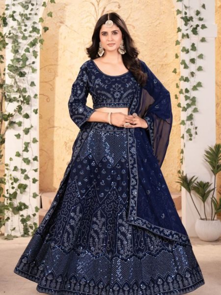 Top Selling Designer Lehenga Set Premium Georgette Glitter Dori  Sequin Work Affordable Price 