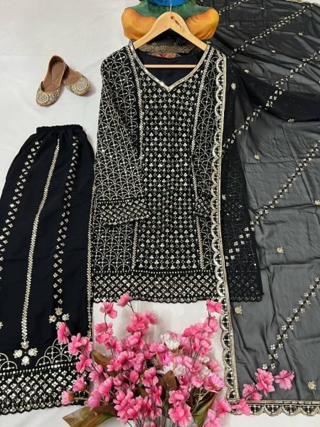 Elegant Heavy Georgette Suit Set with Dupatta Wholesale Collection Available for International Shipping Ready To Wear Collection