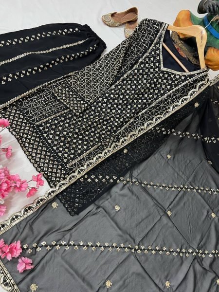 Elegant Heavy Georgette Suit Set with Dupatta Wholesale Collection Available for International Shipping Ready To Wear Collection