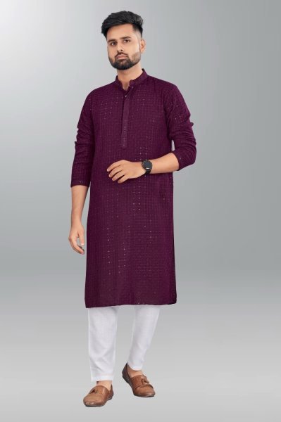 Traditional chikan work Mens kurta pant  Kurta Pajama Wholesale