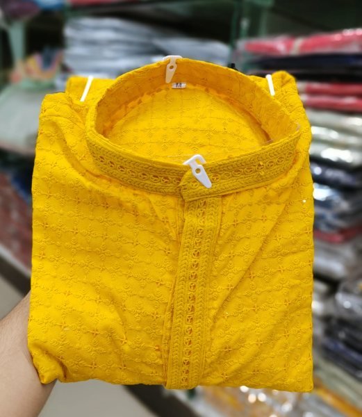 Traditional chikan work Mens kurta pant  Kurta Pajama Wholesale