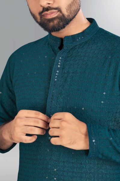 Traditional chikan work Mens kurta pant  Kurta Pajama Wholesale
