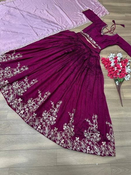  Heavy embrodary sequance work Function wear choli Designer Lehenga Choli