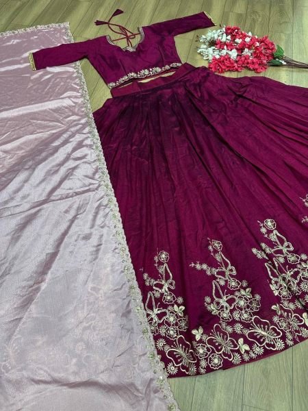  Heavy embrodary sequance work Function wear choli Designer Lehenga Choli