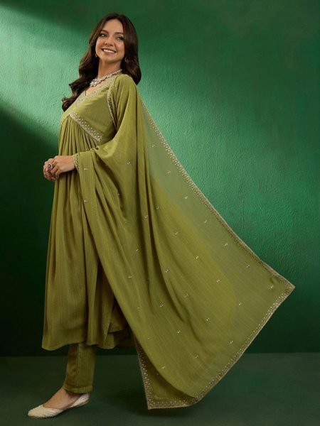 Traditional Function Wear Georgette Suit Bottom And Dupatta -Party Wear, Wedding Wear,Reception Wear Georgette Kurti 