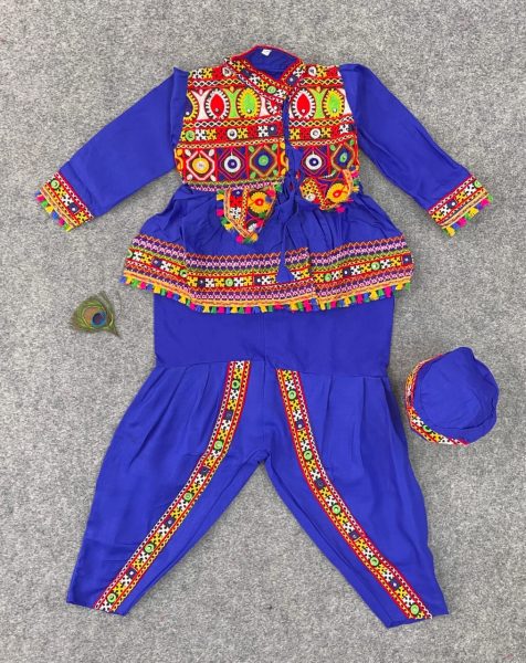 Traditional Navratri Special Cotton Embroidered Dress For Boys Boys Wear