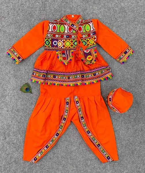 Traditional Navratri Special Cotton Embroidered Dress For Boys Boys Wear