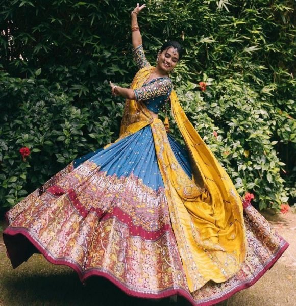 Traditional Navratri Wear Printed Lehenga Choli  Navratri Lehnega Choli