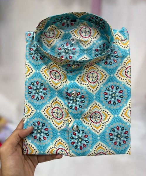 Traditional Printed Cotton Mens Kurta Pajama Kurta Pajama Wholesale