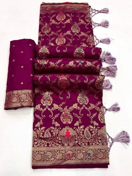 Traditional Pure Dolla Silk Weaving Saree  Silk Sarees Wholesale