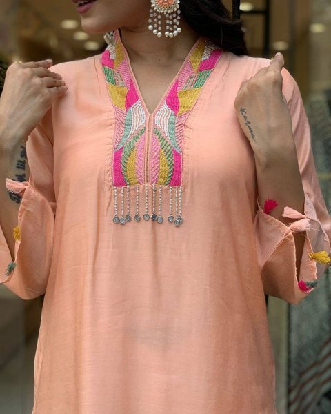 Traditional  Rayon Slub Kurti Set with Printed Dupatta     Sizes S to XXL  New Collection 3 Piece Kurti Set