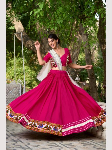 Traditional Wear Pure Rayon Lehenga Choli  Navratri Lehnega Choli