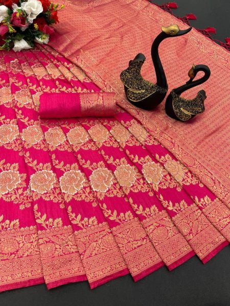 Traditional Wear pure Soft Dola Silk Saree with Rich Zari Pallu  Silk Sarees Wholesale