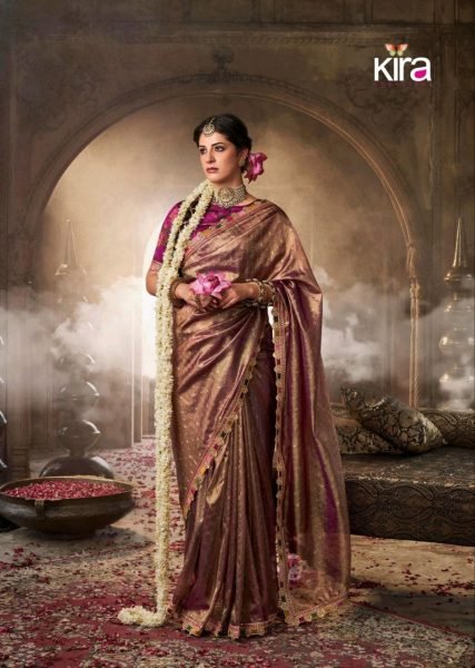 Traditional Zari Tissue Saree – Multicolored Lace & Elegant Blouse Designer Wedding Sarees Wholesale