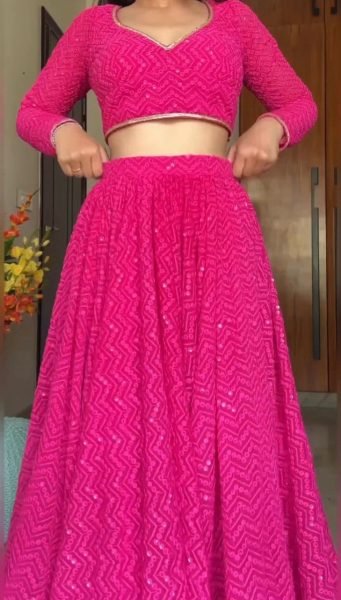 Tranding Sequence Fox Georgette Lehenga Choli  Designer Lehenga Choli